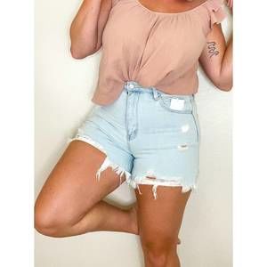 *SOLD* VERVET BY FLYING MONKEY Light Blue Jean Shorts